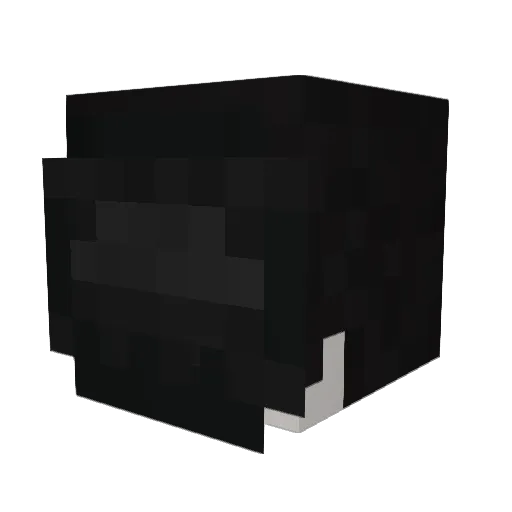 qed0495 Minecraft avatar head, 3D render