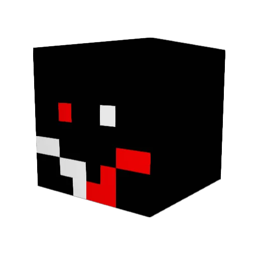 qelomy Minecraft avatar head, 3D render