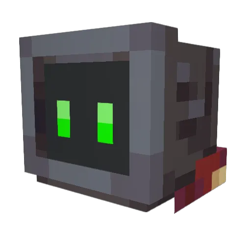 qencil Minecraft avatar head, 3D render