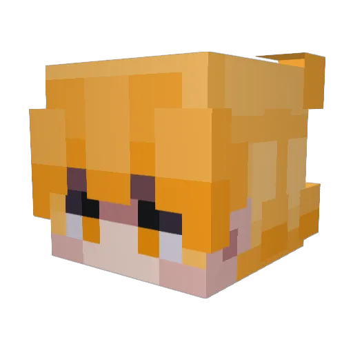 qendala Minecraft avatar head, 3D render