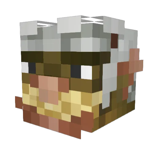 qeneto32 Minecraft avatar head, 3D render