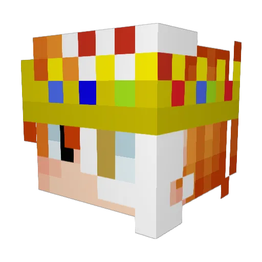 qerkzi Minecraft avatar head, 3D render