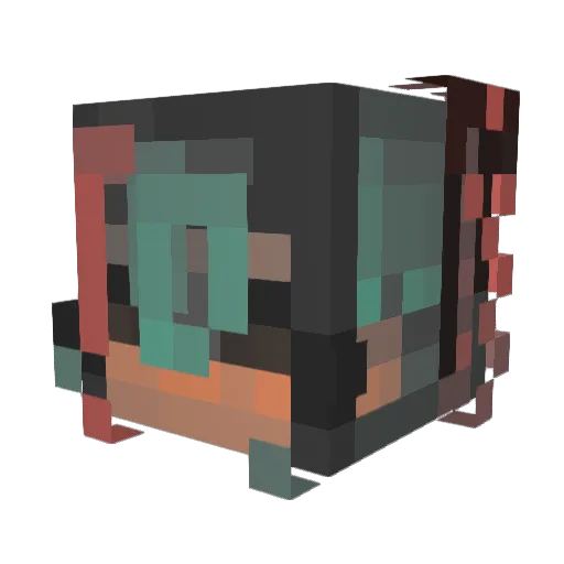 qesmi Minecraft avatar head, 3D render