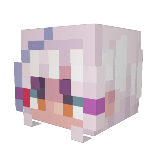 qestrel Minecraft avatar head, 3D render