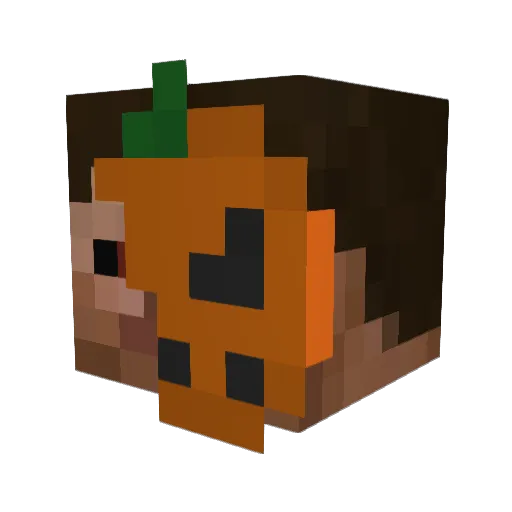 qeuk_ Minecraft avatar head, 3D render