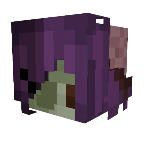 qewiu Minecraft avatar head, 3D render