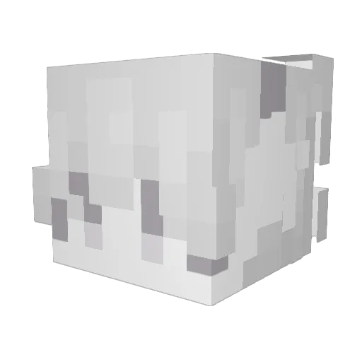 qfdy Minecraft avatar head, 3D render