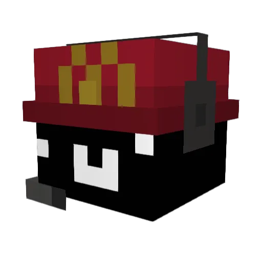 qffan Minecraft avatar head, 3D render