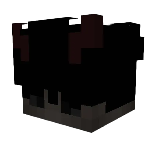 qfil Minecraft avatar head, 3D render