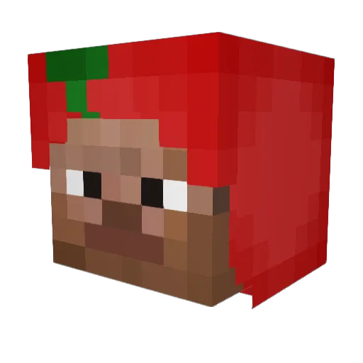 qfou Minecraft avatar head, 3D render