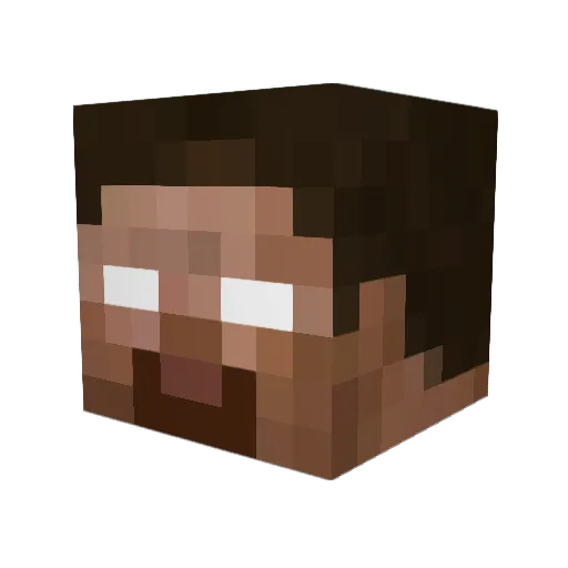 qfumi Minecraft avatar head, 3D render