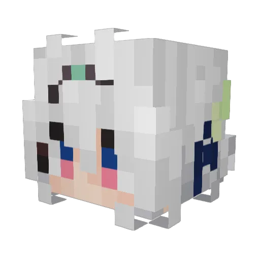 qg_wl Minecraft avatar head, 3D render
