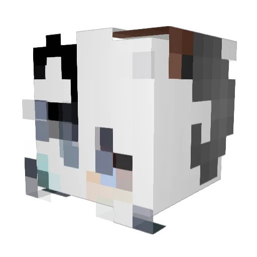 qgda Minecraft avatar head, 3D render