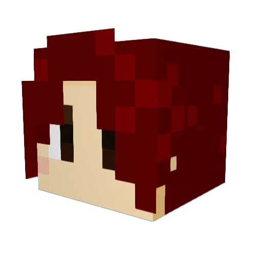 qgjinn Minecraft avatar head, 3D render