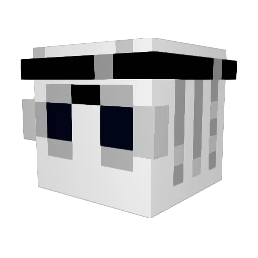 qgps Minecraft avatar head, 3D render