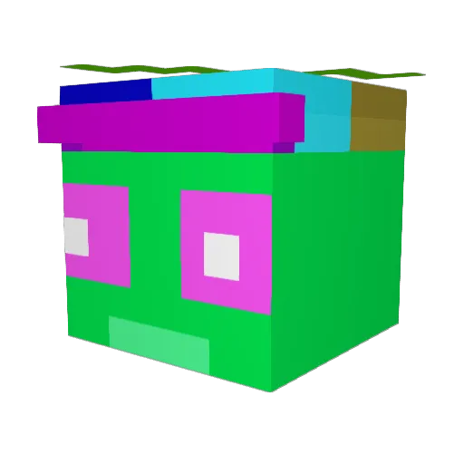 qh6 Minecraft avatar head, 3D render