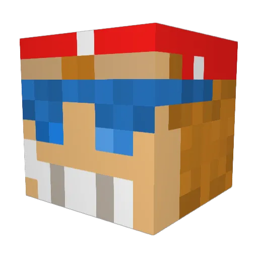 qherex Minecraft avatar head, 3D render