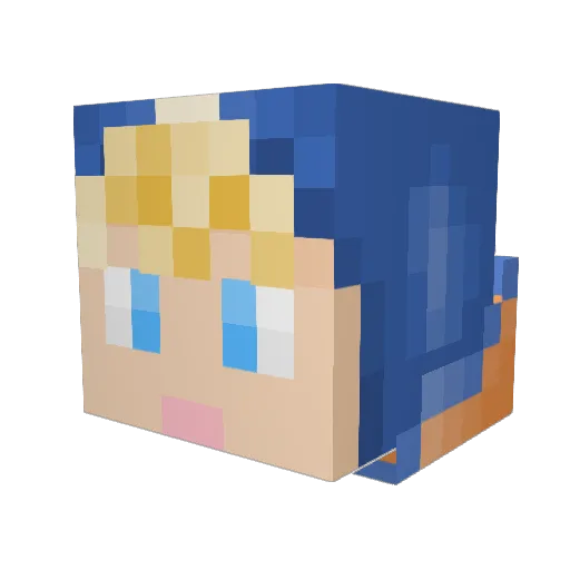 qhmf666 Minecraft avatar head, 3D render