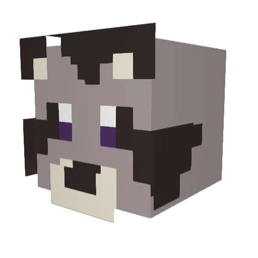 qhstec Minecraft avatar head, 3D render