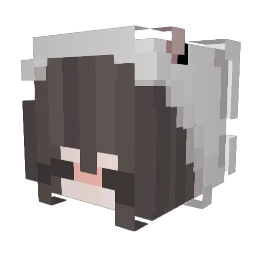 qhumi Minecraft avatar head, 3D render