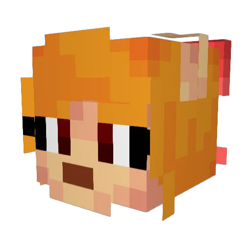 qi9r Minecraft avatar head, 3D render