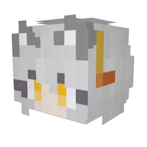 qian_gege Minecraft avatar head, 3D render