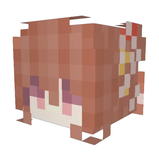 qian_shang_ Minecraft avatar head, 3D render