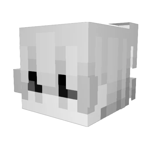 qianqianzai Minecraft avatar head, 3D render