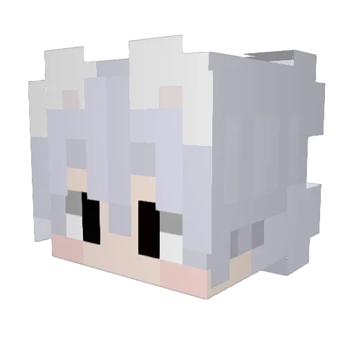 qiaoqio Minecraft avatar head, 3D render