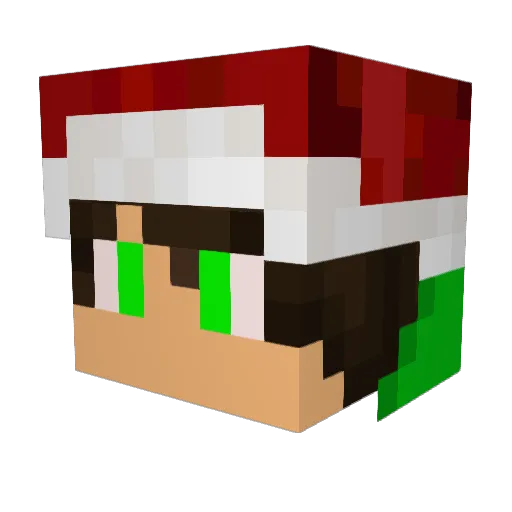 qiberry Minecraft avatar head, 3D render