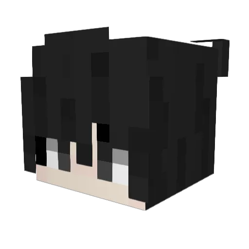 qieji Minecraft avatar head, 3D render