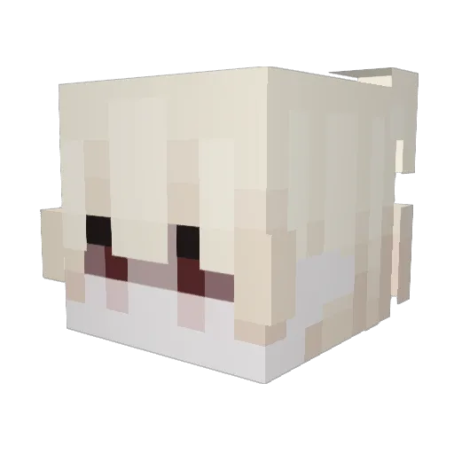 qiero Minecraft avatar head, 3D render