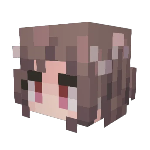 qigank Minecraft avatar head, 3D render