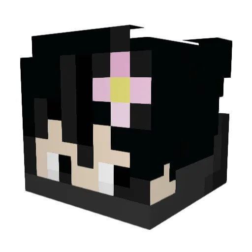 qiiiqiii Minecraft avatar head, 3D render