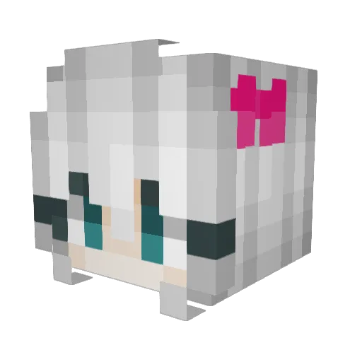qikpot Minecraft avatar head, 3D render