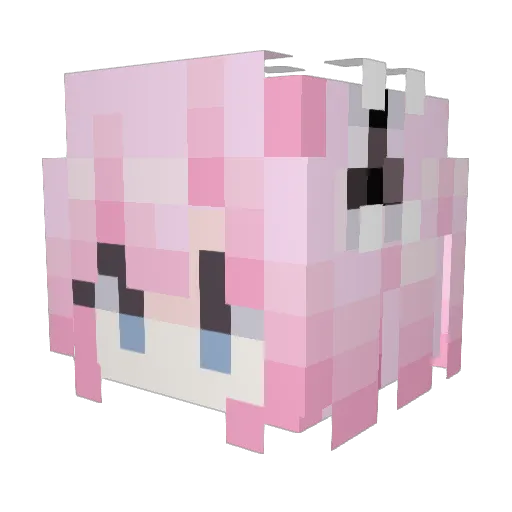 qimoyumo Minecraft avatar head, 3D render