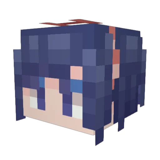 qin_lin_ Minecraft avatar head, 3D render