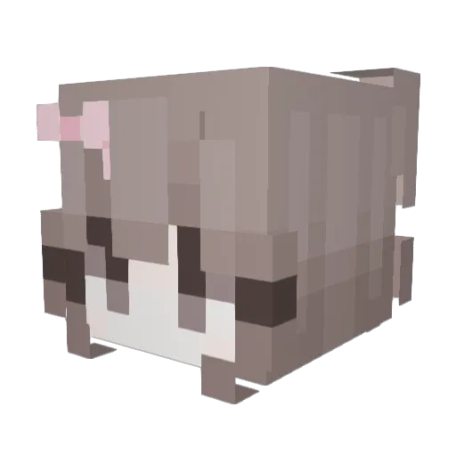 qin_si Minecraft avatar head, 3D render