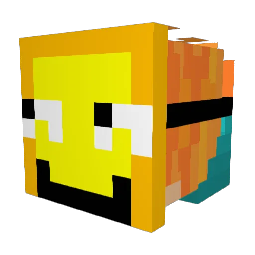 qingfengTAT Minecraft avatar head, 3D render