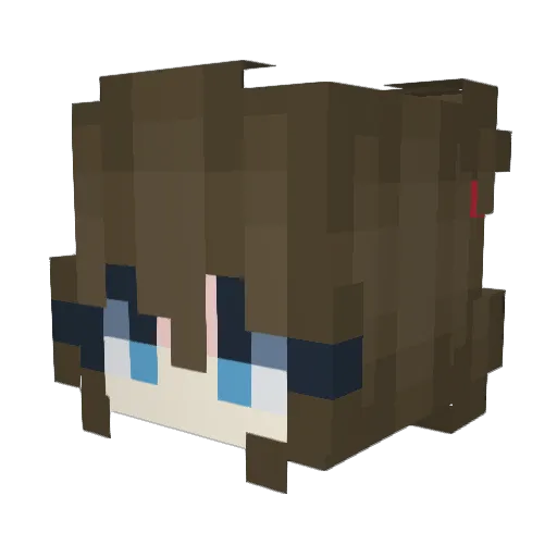 qingning1933 Minecraft avatar head, 3D render