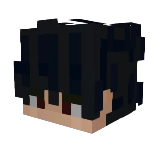 qio_ Minecraft avatar head, 3D render