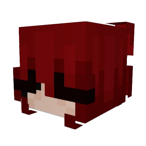 qippi Minecraft avatar head, 3D render