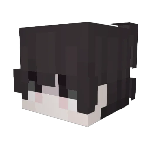 qiqicheng Minecraft avatar head, 3D render