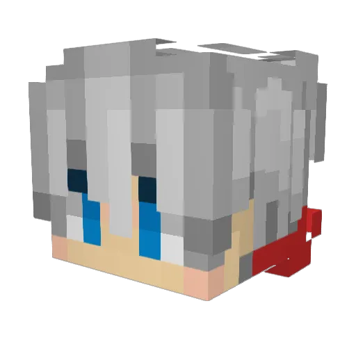 qisisi Minecraft avatar head, 3D render