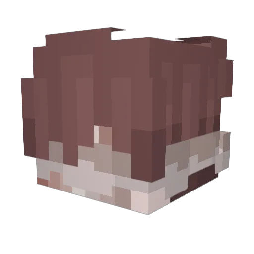 qiuduo Minecraft avatar head, 3D render