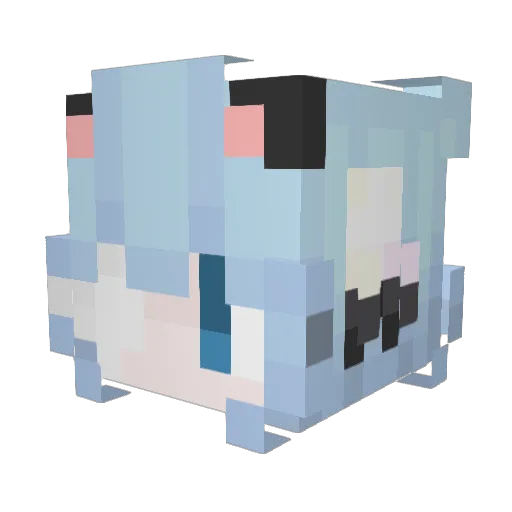 qiufeng07 Minecraft avatar head, 3D render