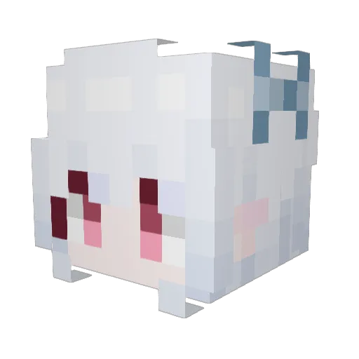 qiukongyi Minecraft avatar head, 3D render