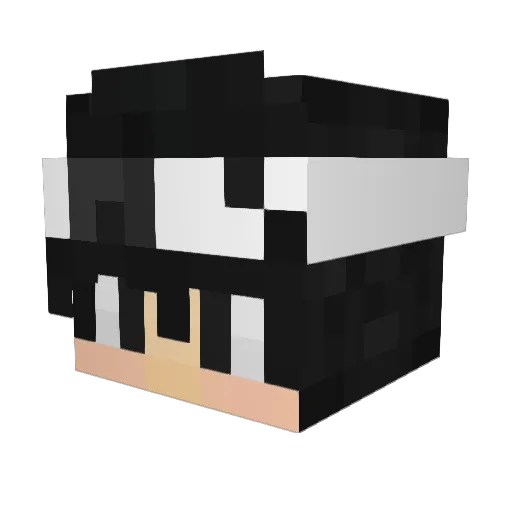 qiuyeyue Minecraft avatar head, 3D render