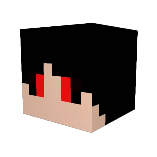 qiwangwo Minecraft avatar head, 3D render