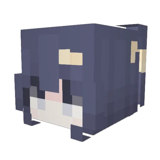 qixixi Minecraft avatar head, 3D render